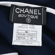 Chanel Sleeveless Top Navy 96C #40 142801