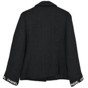 Chanel Single Breasted Jacket Black 95A #38 142998