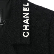 Chanel Single Breasted Jacket Black 95A #38 142998