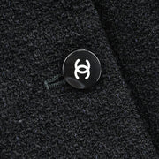 Chanel Single Breasted Jacket Black 95A #38 142998
