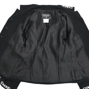 Chanel Single Breasted Jacket Black 95A #38 142998