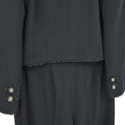 Chanel Setup Jacket Pants Black 95A #38 143087