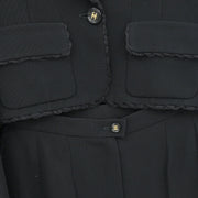 Chanel Setup Jacket Pants Black 95A #38 143087