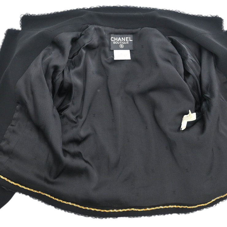 Chanel Setup Jacket Pants Black 95A #38 143087