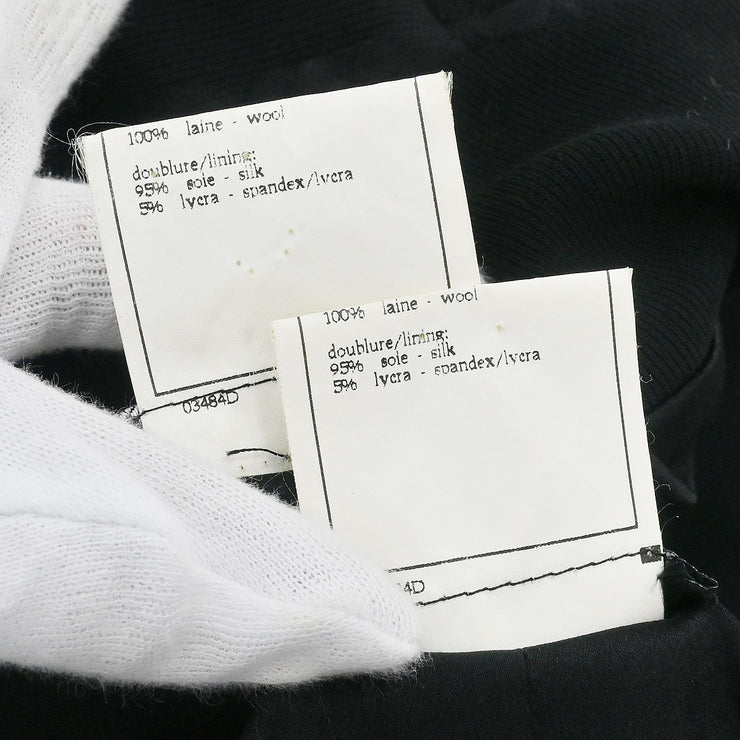 Chanel Setup Jacket Pants Black 95A #38 143087