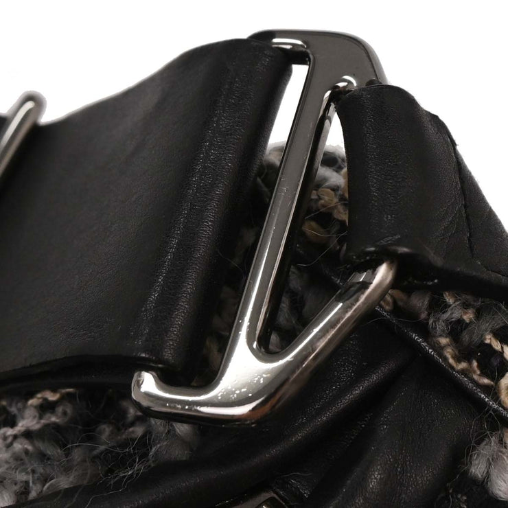 Chanel Black Tweed Camellia Shoulder Bag 143643