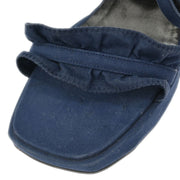 Miu Miu * Sandals Shoes Navy Cotton #37 1/2 143757