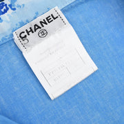 Chanel Surf Line Short Sleeve Shirt Top Blue 02S #38 143818