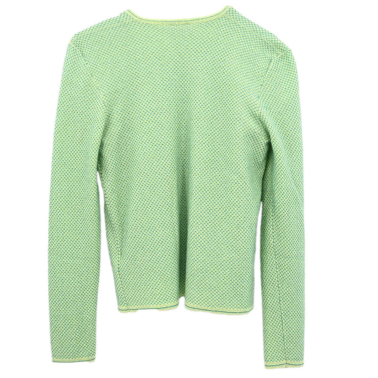 Chanel Ensemble Cardigan Short Sleeve Top Light Green 01C #38 144120