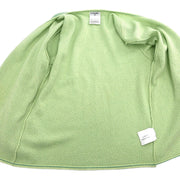 Chanel Ensemble Cardigan Short Sleeve Top Light Green 01C #38 144120