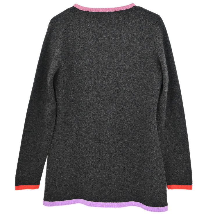 Chanel Ensemble Cardigan Short Sleeve Top Gray 98C #40 144127