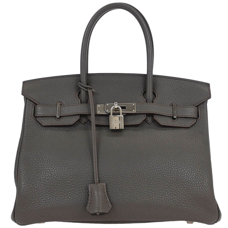 Hermes Etain Togo Birkin 30 Handbag  Square:P 177E 144559