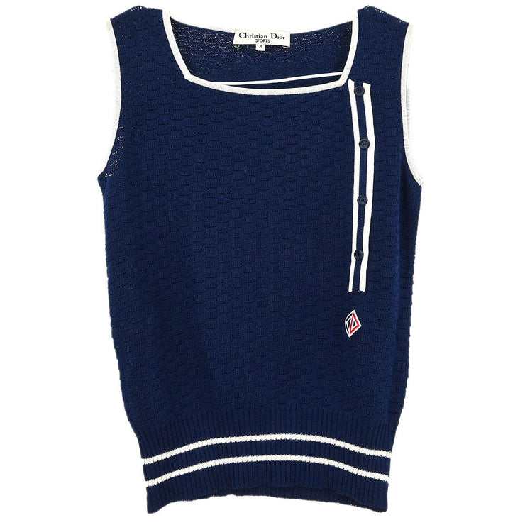 Christian Dior Sleeveless Tank Top Navy C-TK-286 #M 144672