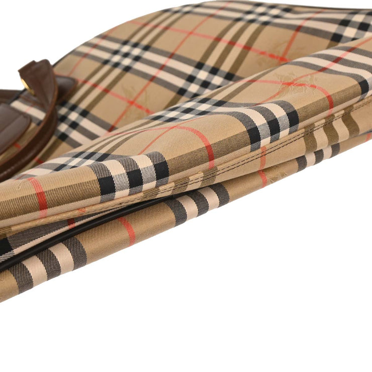 Burberrys Beige Brown House Check Garment Bag 144684