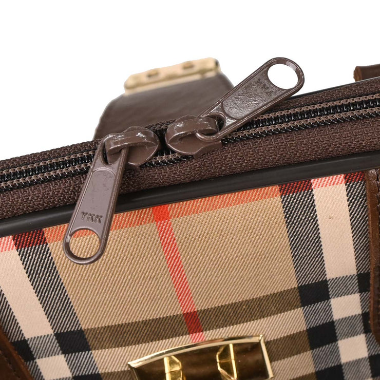 Burberrys Beige Brown House Check Garment Bag 144684