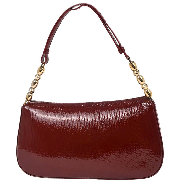 Christian Dior Bordeaux Patent Leather Trotter Malice Handbag MA-0070 144685