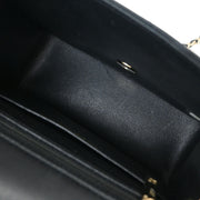 Chanel Black Lambskin Chevron Mini Classic Square Flap Shoulder Bag 17 144686