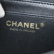 Chanel Black Lambskin Chevron Mini Classic Square Flap Shoulder Bag 17 144686