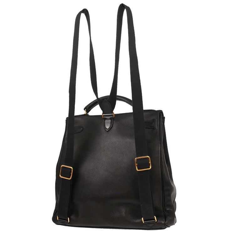 Hermes Black Gulliver Kelly A Dos GM Backpack  Square: A 32. 144687