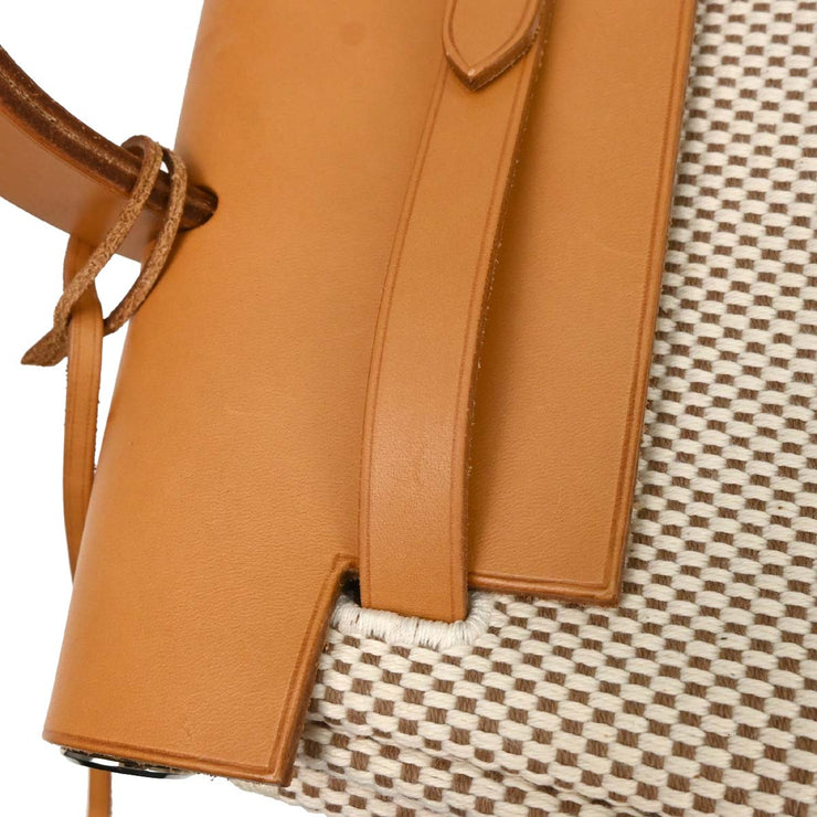 Hermes Beige Toile GM Herbag a Dos Backpack C Square: G 144689