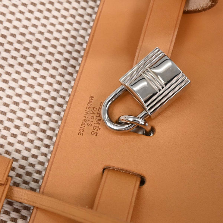 Hermes Beige Toile GM Herbag a Dos Backpack C Square: G 144689