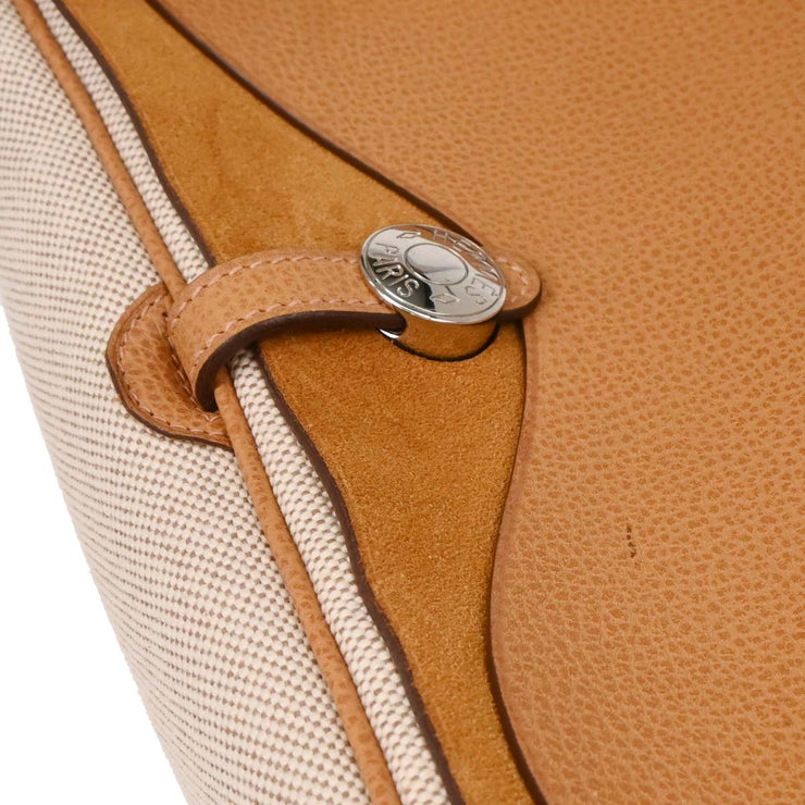 Hermes Natural Toile H Vache Liegee Sac Colorado MM Handbag J Square: I 144690
