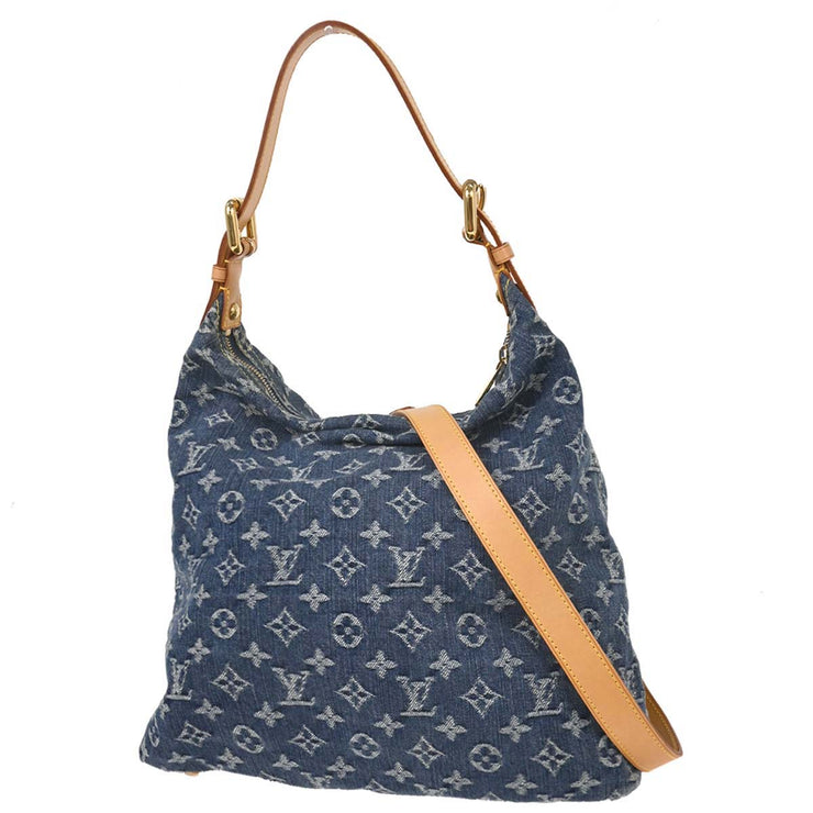 Louis Vuitton Blue Monogram Denim Baggy GM Shoulder Bag M95048 FL0995 144692