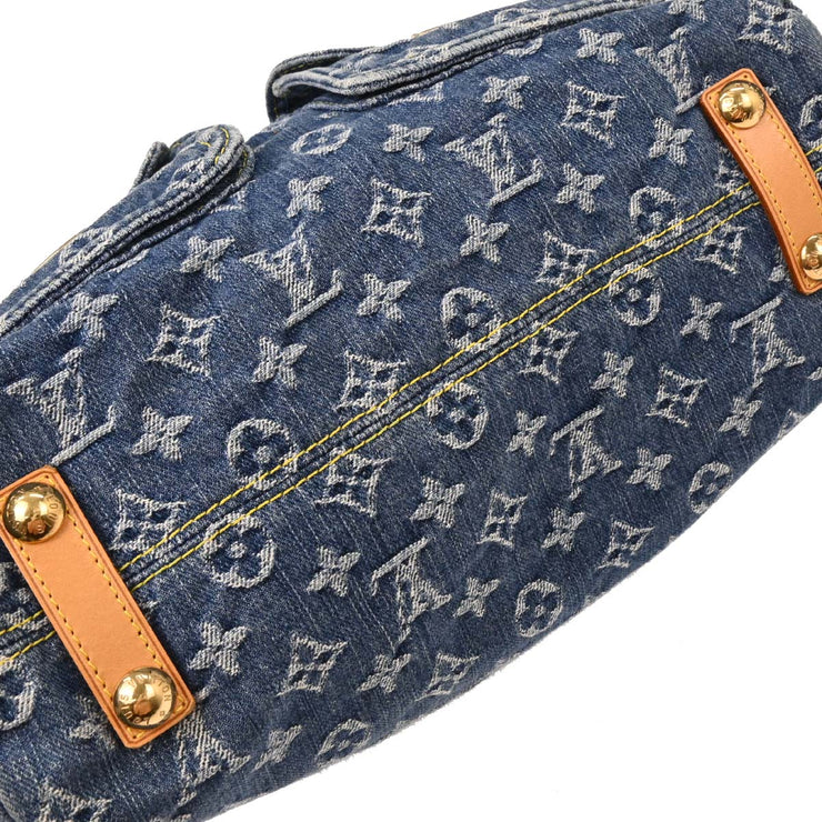 Louis Vuitton Blue Monogram Denim Baggy GM Shoulder Bag M95048 FL0995 144692