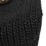 Chanel Navy Straw Tote Handbag 144693