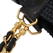 Chanel Navy Straw Tote Handbag 144693