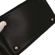 Chanel Black Calfskin Petite Timeless Tote PTT Chain Handbag 144694