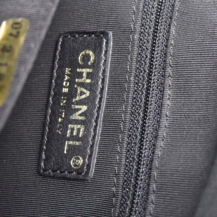 Chanel Black Calfskin Petite Timeless Tote PTT Chain Handbag 144694