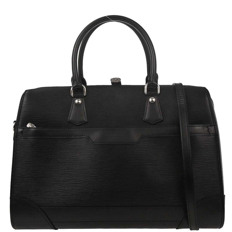 Louis Vuitton Black Epi Sac De Ville 2way Handbag M42392 CA2017 144700