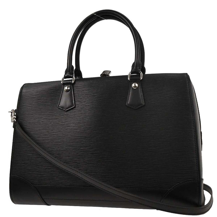 Louis Vuitton Black Epi Sac De Ville 2way Handbag M42392 CA2017 144700