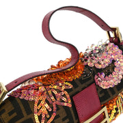 Fendi * Brown Zucca Lizard Baguette Handbag 2321-8BR000MT6-049 144704