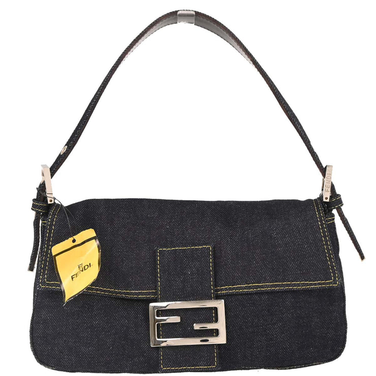 Fendi Navy Denim Baguette Handbag 2228.26424.099 144706