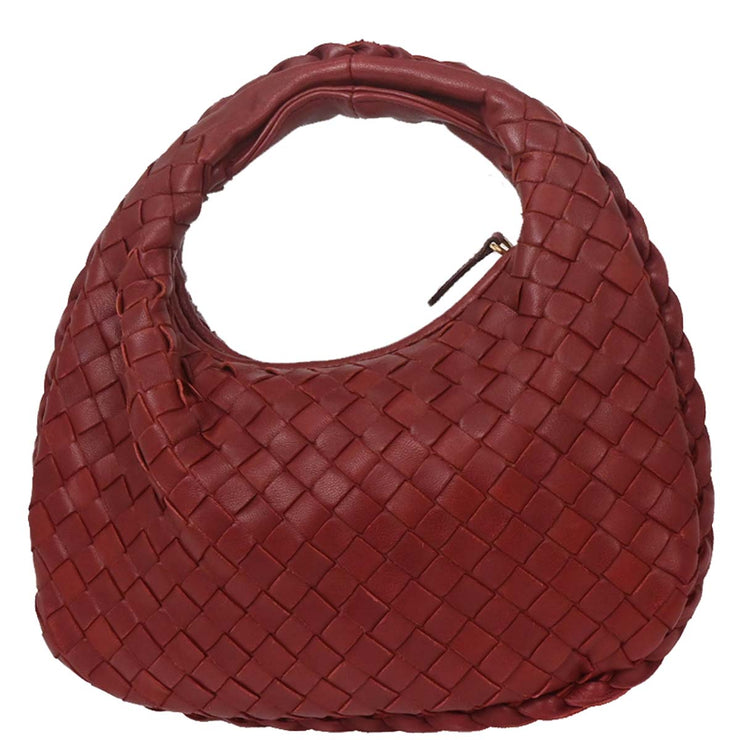 Bottega Veneta Bordeaux Intrecciato Hobo Handbag EPEV 2008 525 B 144707