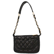 Chanel Black Calfskin Chain Handbag 144711
