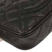 Chanel Black Calfskin Chain Handbag 144711