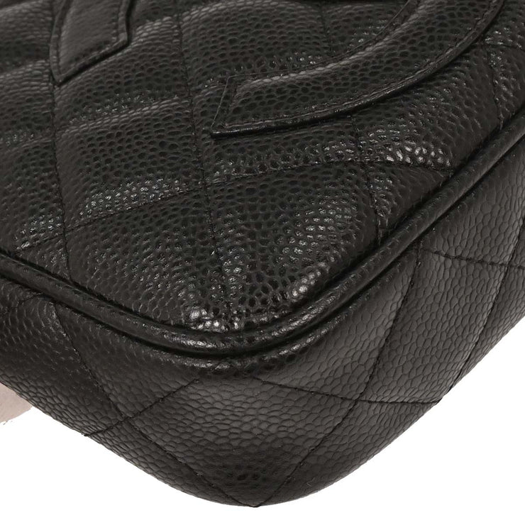 Chanel Black Calfskin Chain Handbag 144711