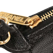 Chanel Black Calfskin Chain Handbag 144711