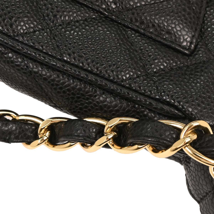 Chanel Black Calfskin Chain Handbag 144711