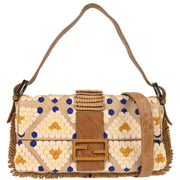 Fendi * Beige Leather Baguette Handbag 2415 8BR600 YYE 088 144713