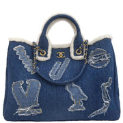 Chanel Blue Denim Medium Deauville 2way Tote Bag 144714