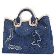 Chanel Blue Denim Medium Deauville 2way Tote Bag 144714