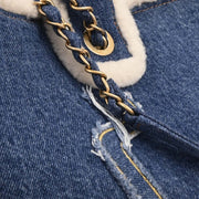 Chanel Blue Denim Medium Deauville 2way Tote Bag 144714