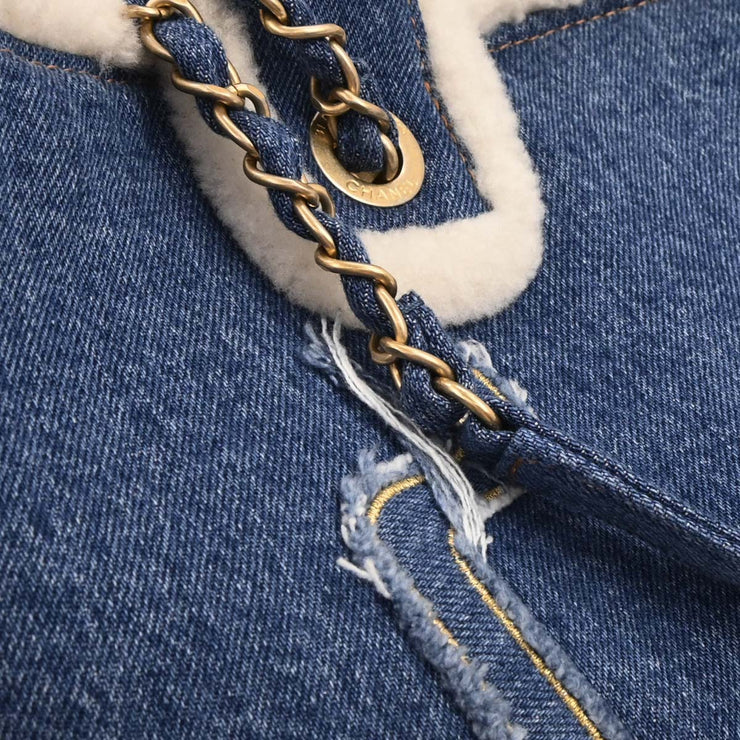 Chanel Blue Denim Medium Deauville 2way Tote Bag 144714
