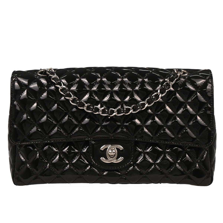 Chanel Black Patent Leather Shoulder Bag 144715