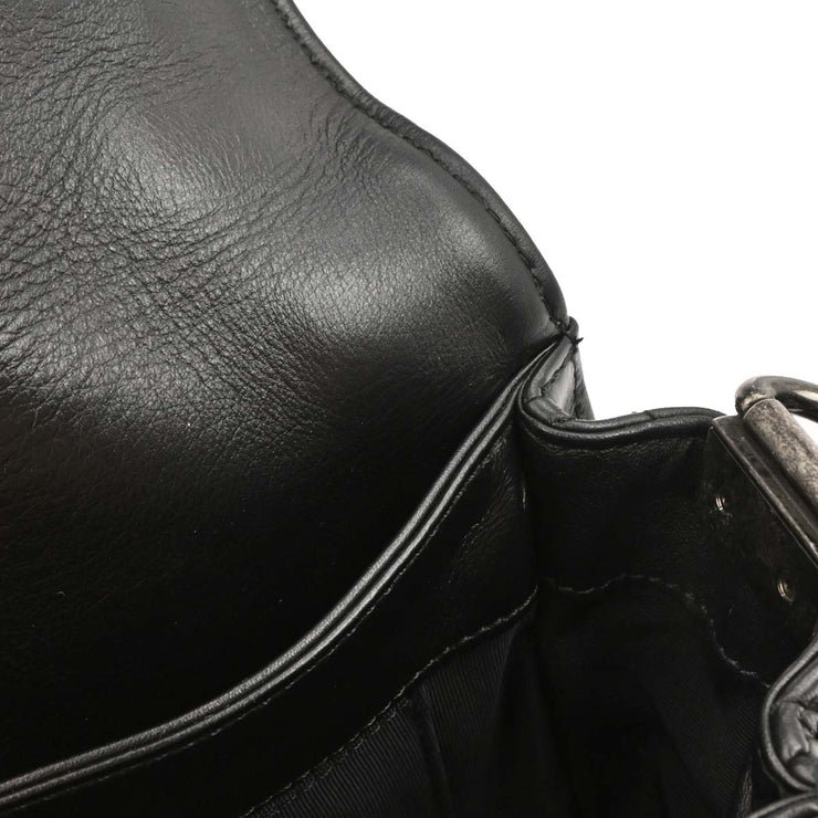 Boy Reverso Chanel Black Lambskin Medium Shoulder Bag 144716