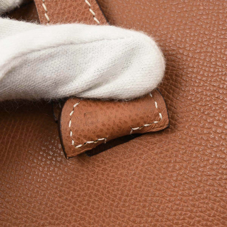 Hermes Cognac Epson Evelyne 2 PM Shoulder Bag  Square: I 144720